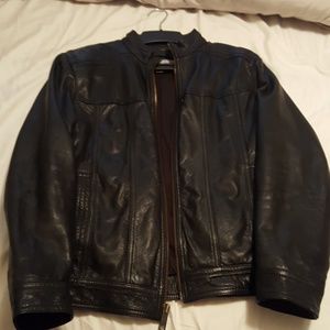 Leather coat