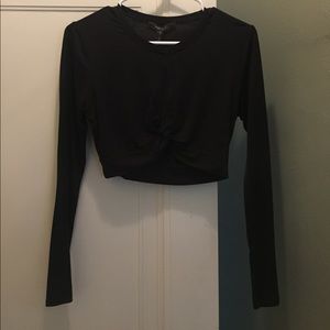 BCBG Long Sleeve Croo Top
