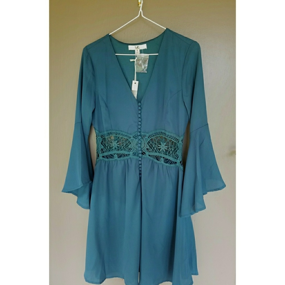 Turquoise Chiffon Dress NWT