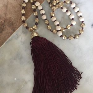 Bead and Tassel Necklace