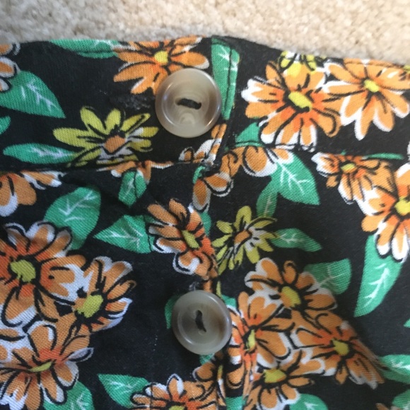 Button Front Floral Skirt - Picture 3 of 3