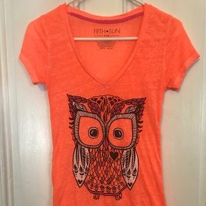 Neon fifth sun owl shirt