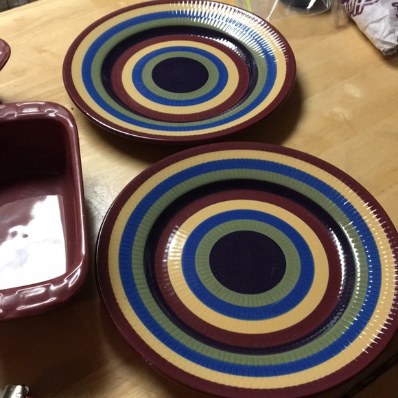 Longaberger Other Longaberger Multicolored Dishes And 4 Plum Color