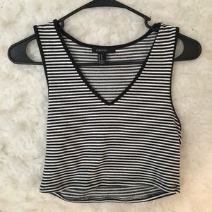 Forever 21 Striped Crop Top