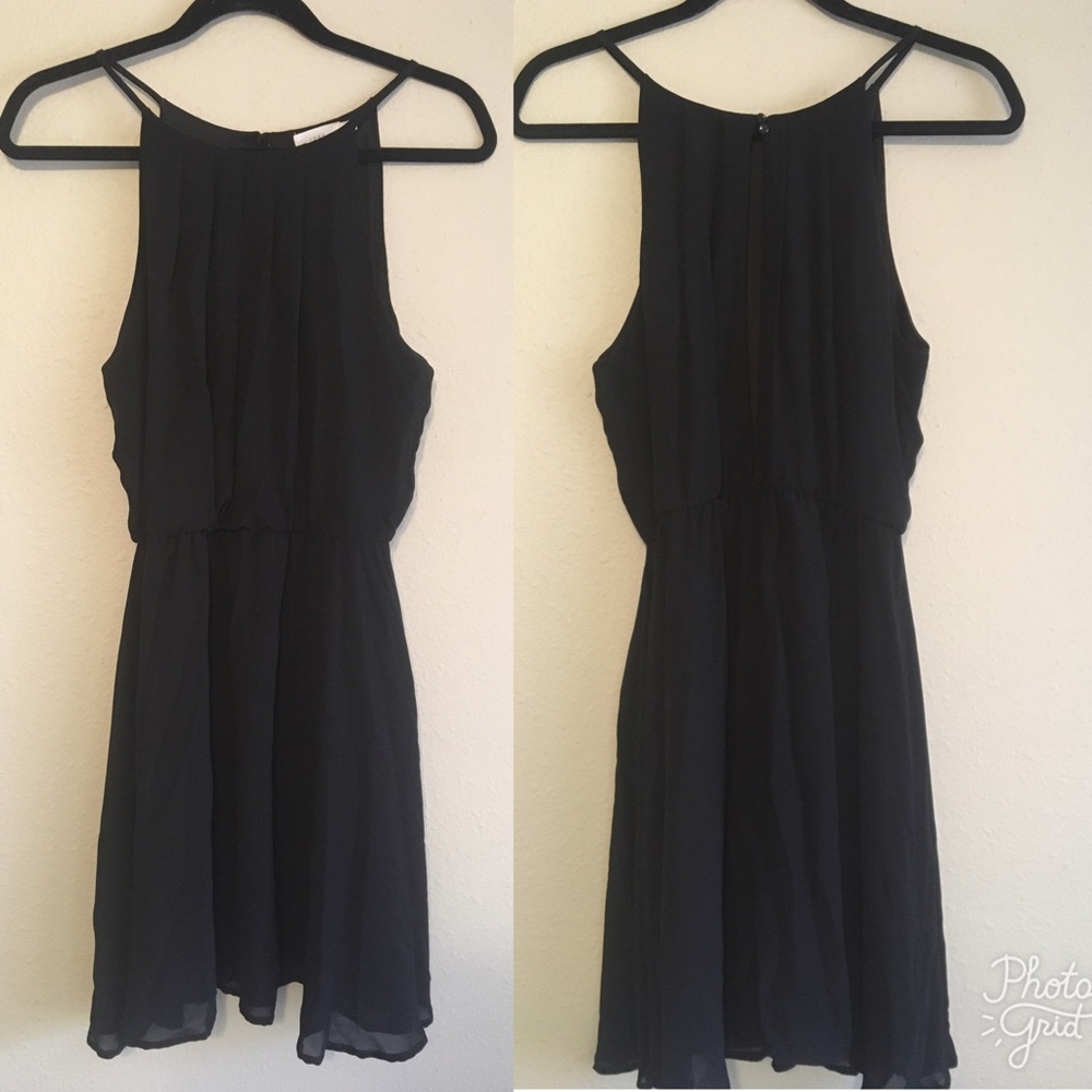 Black Lush High Neck Dress