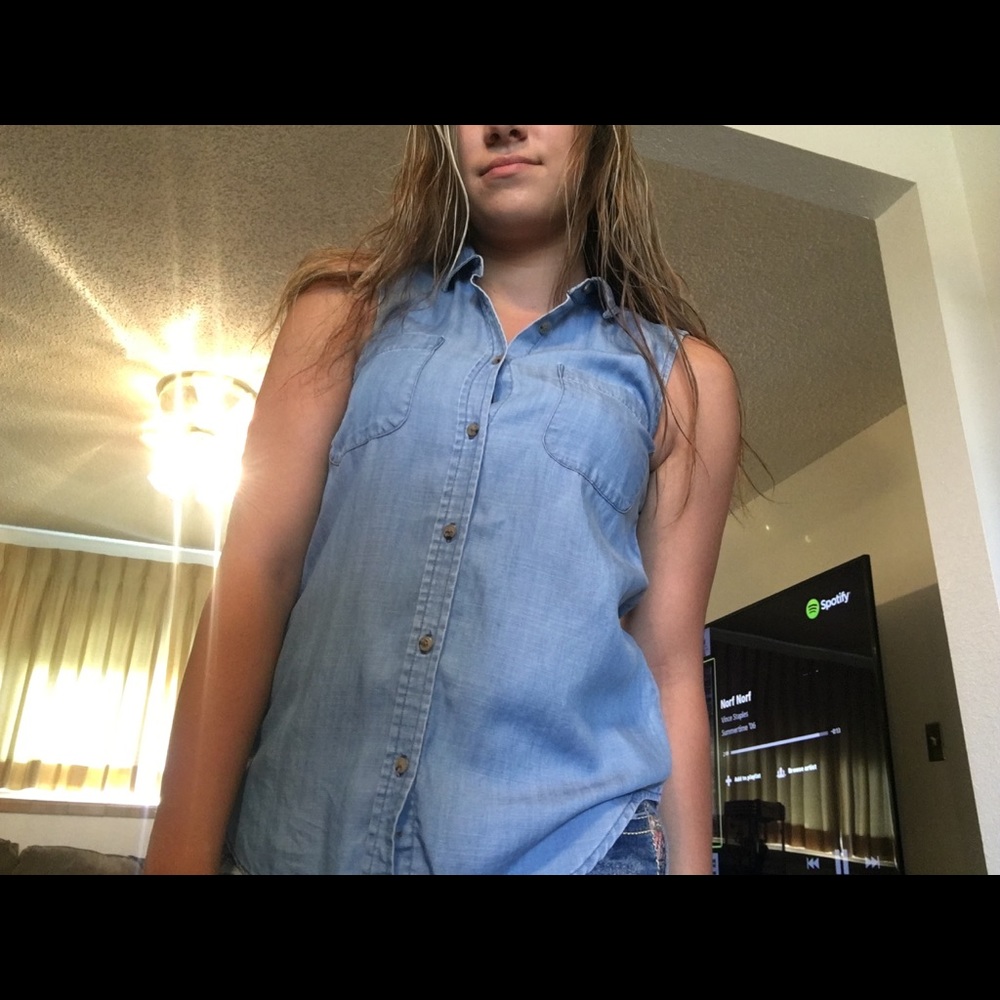 Denim blouse