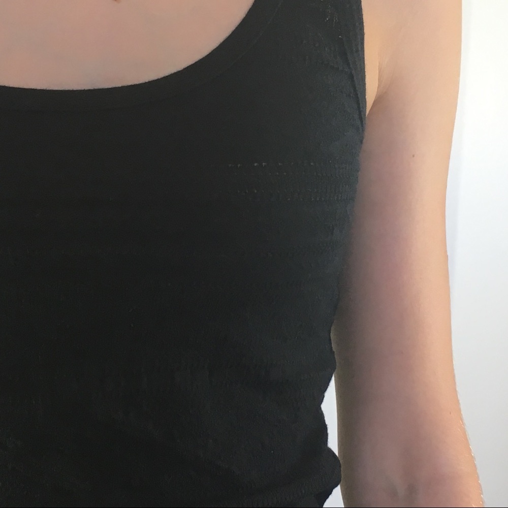 Tribal Patterned Black Tank