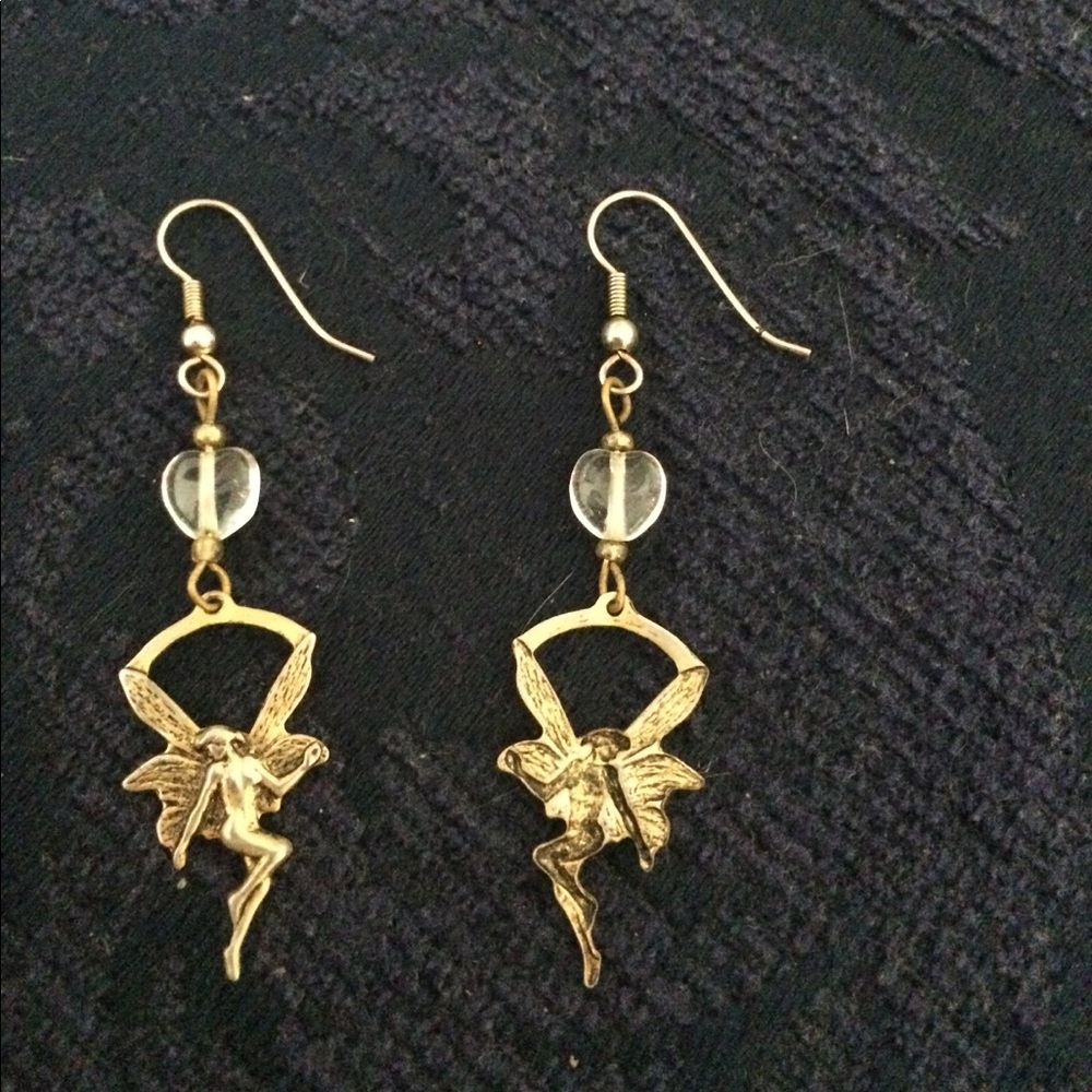 Vintage fairy dangle earrings