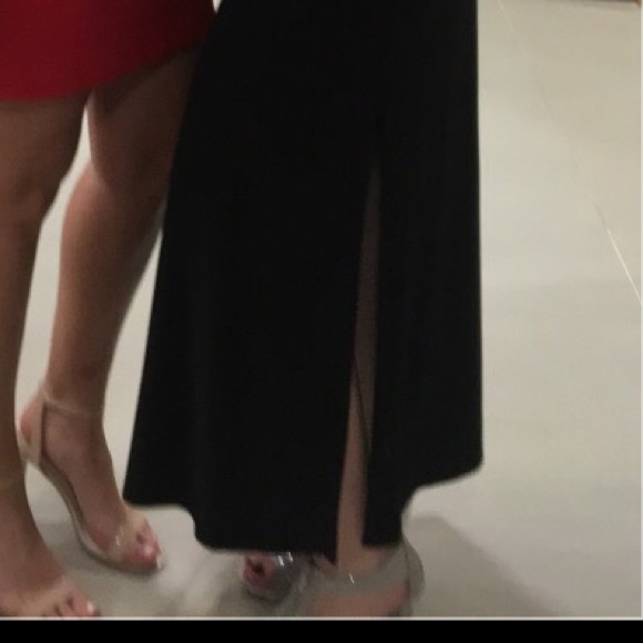 Black cocktail dress with diamond accents - Picture 6 of 8