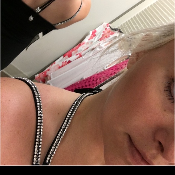 Black cocktail dress with diamond accents - Picture 8 of 8