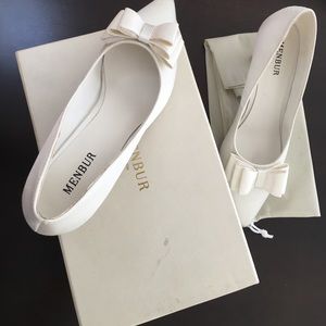 White wedding shoes