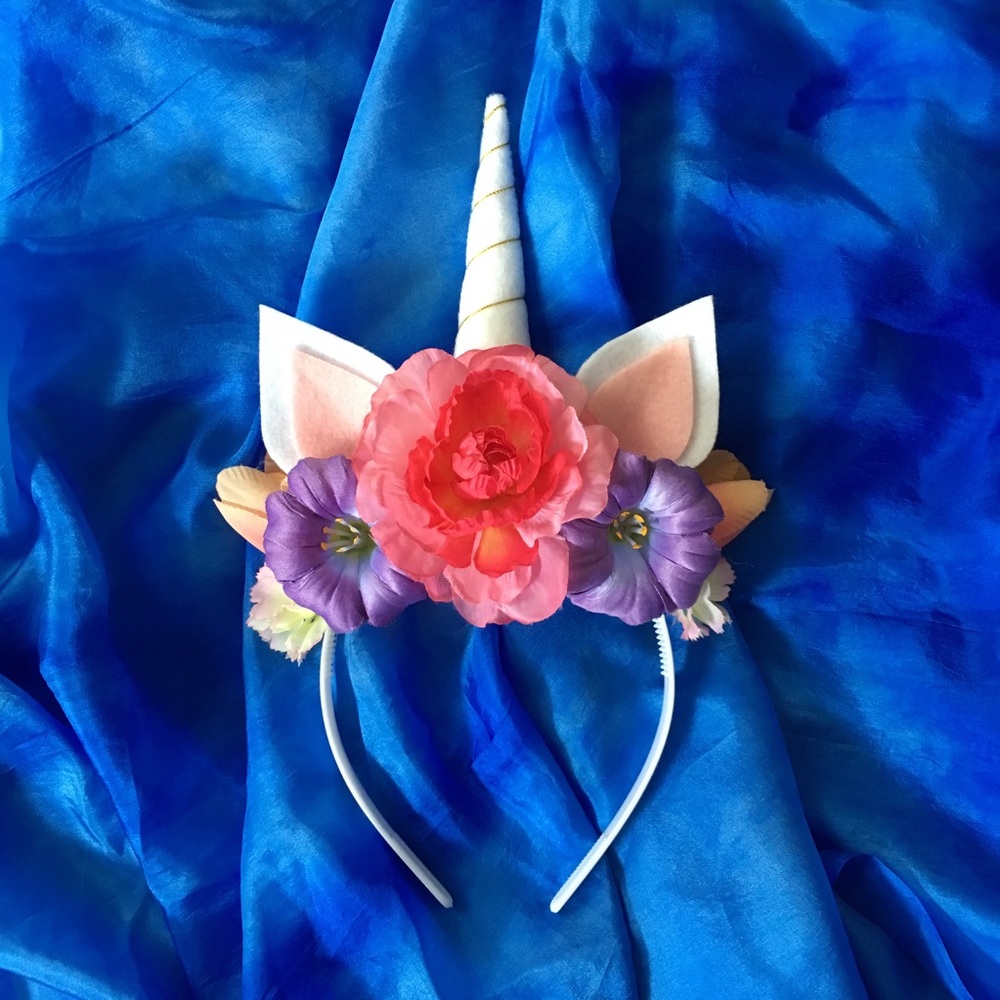 Handmade Unicorn Flower Headband