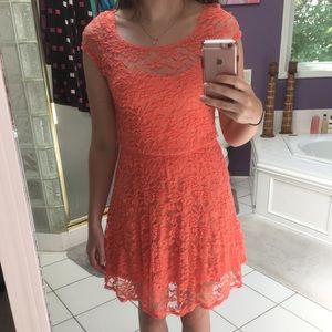 Coral Lace Dress