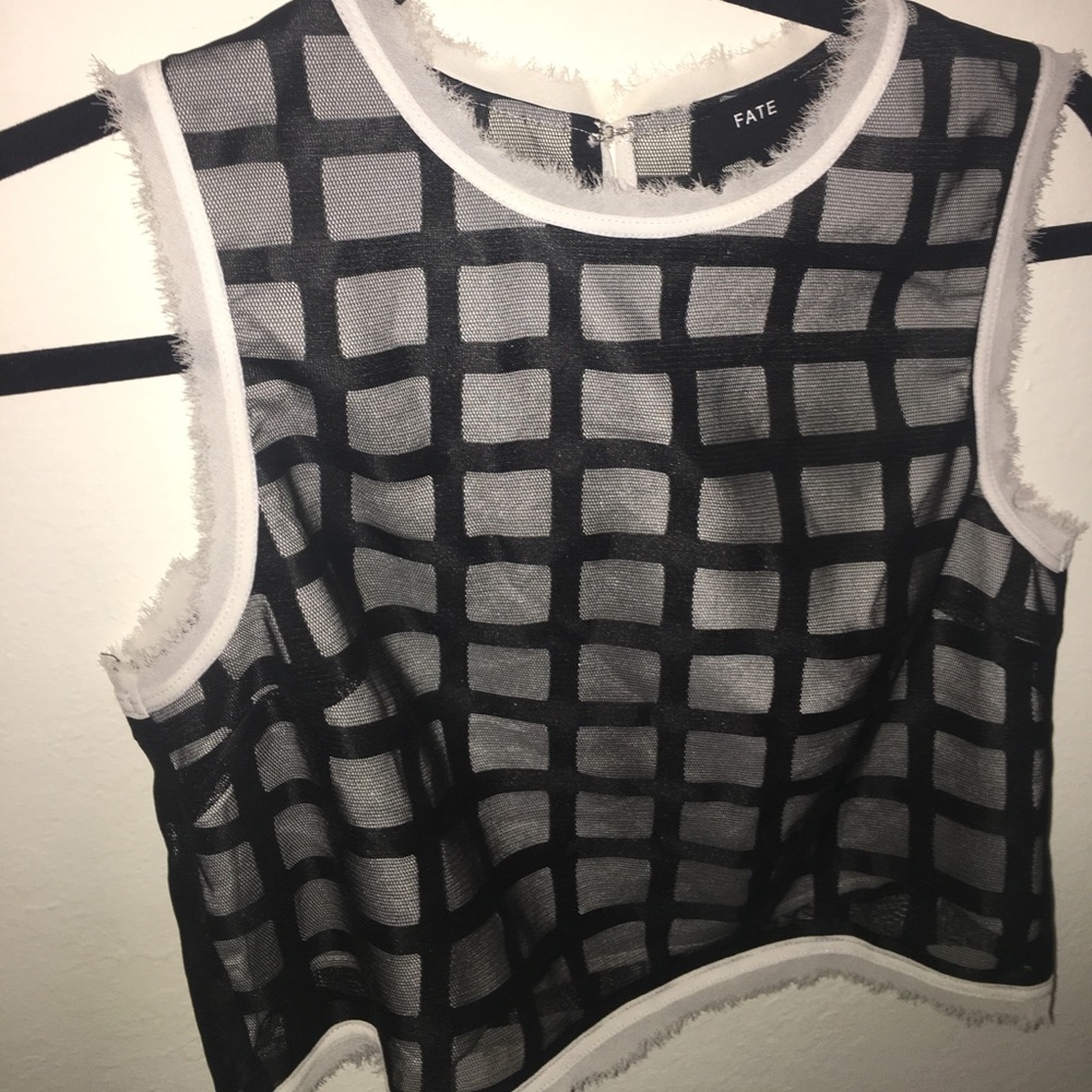 Fate Black and White Top Size Small
