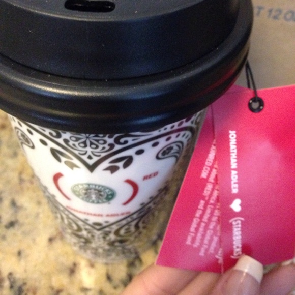 NWT Starbucks Jonathan Adler red artist mug - Picture 2 of 4
