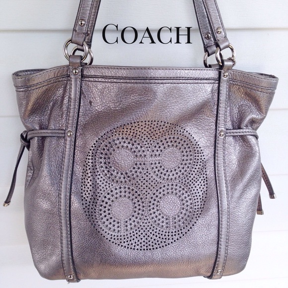 Coach Handbags - Coach Pewter Shoulder Bag