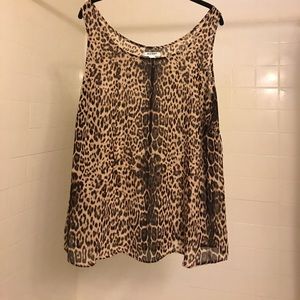 Old Navy Sheer Leopard Print Tank 2X