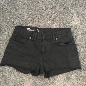 Madewell black denim shorts