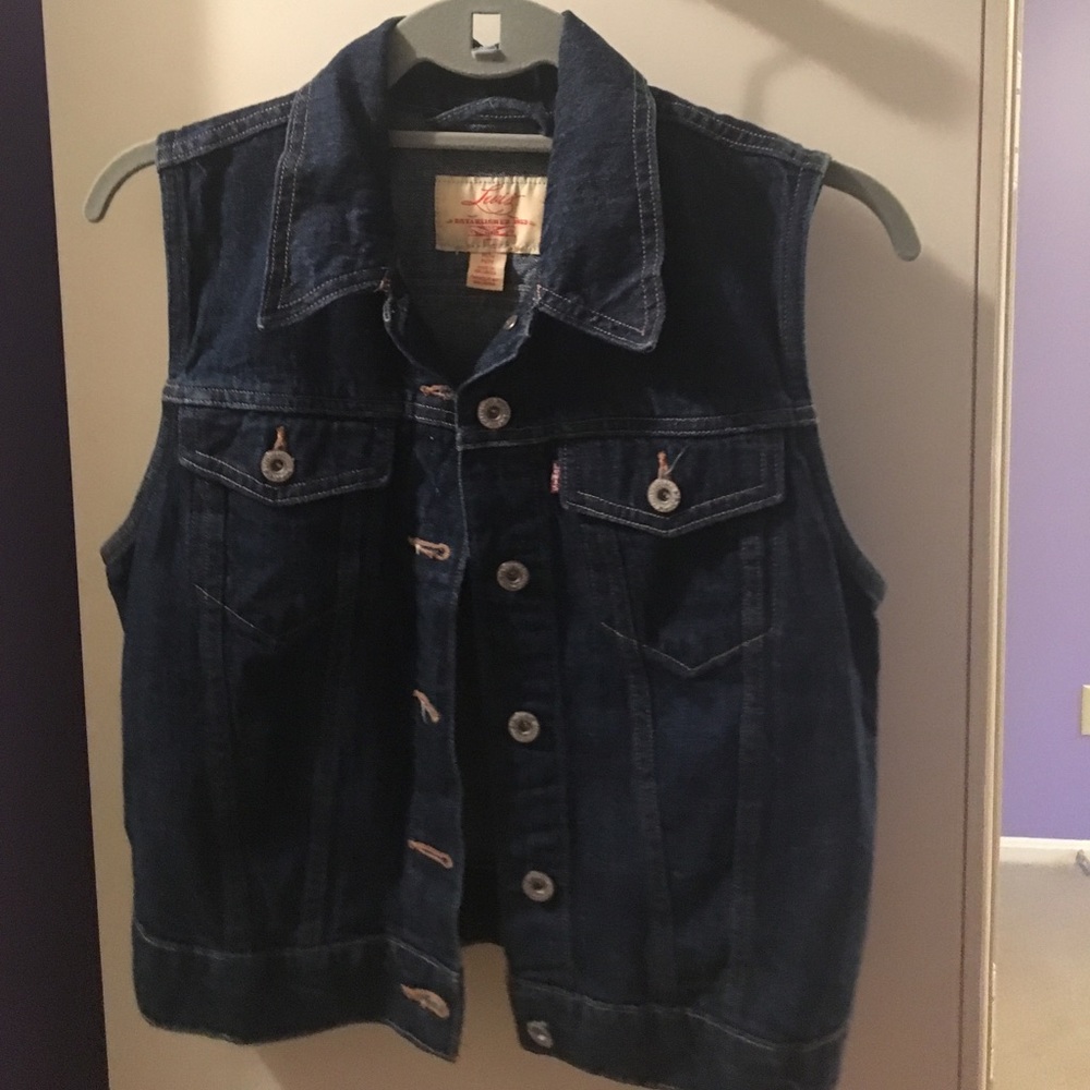 Levi'a dark denim vest