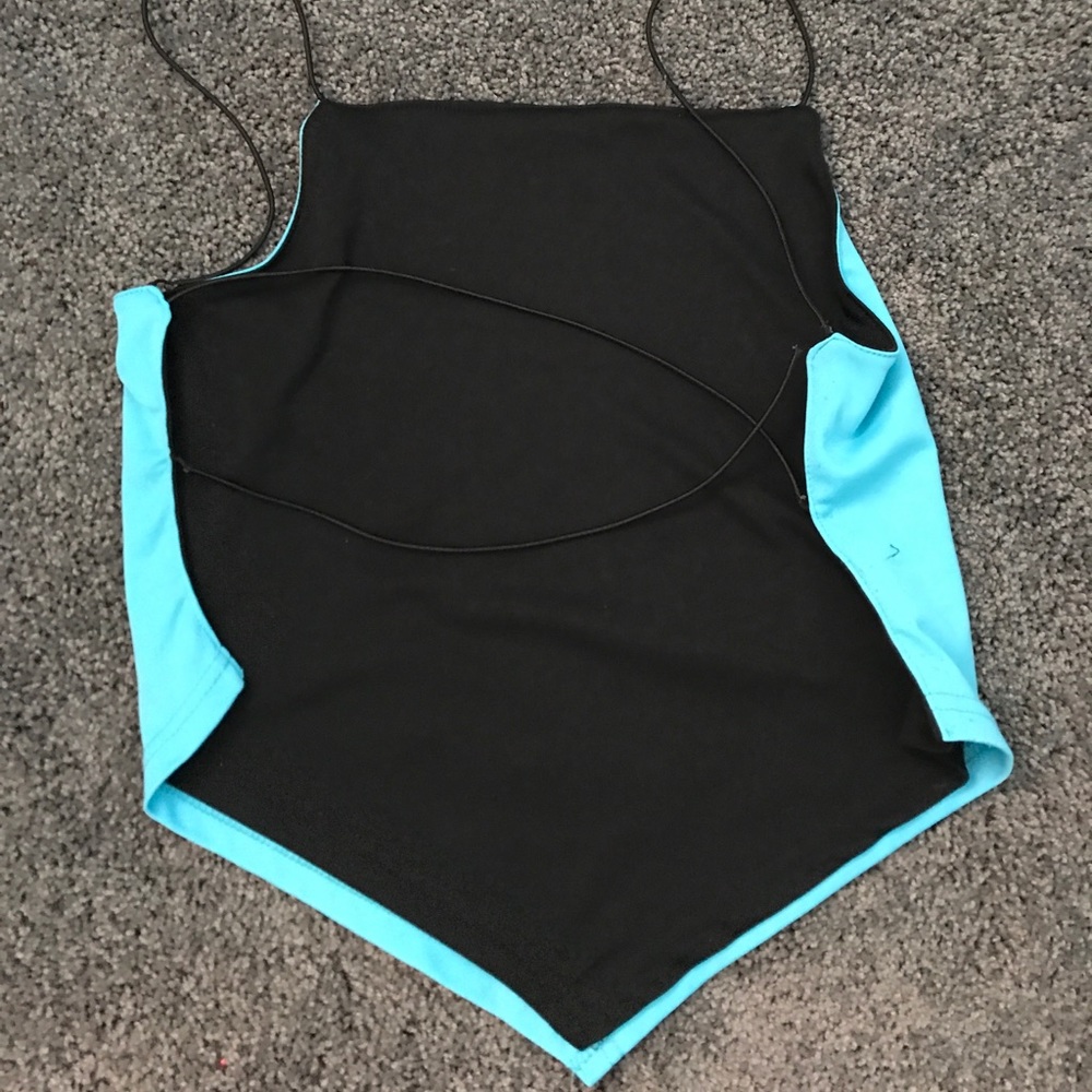 Crisscross open back crop top