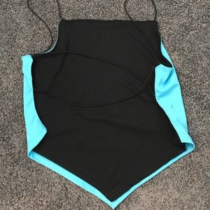 Crisscross open back crop top