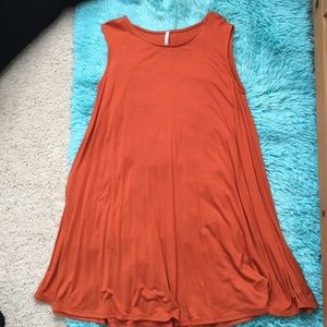 Orange tank dress, medium