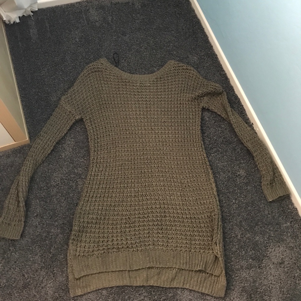 H&M olive long sweater/ dress