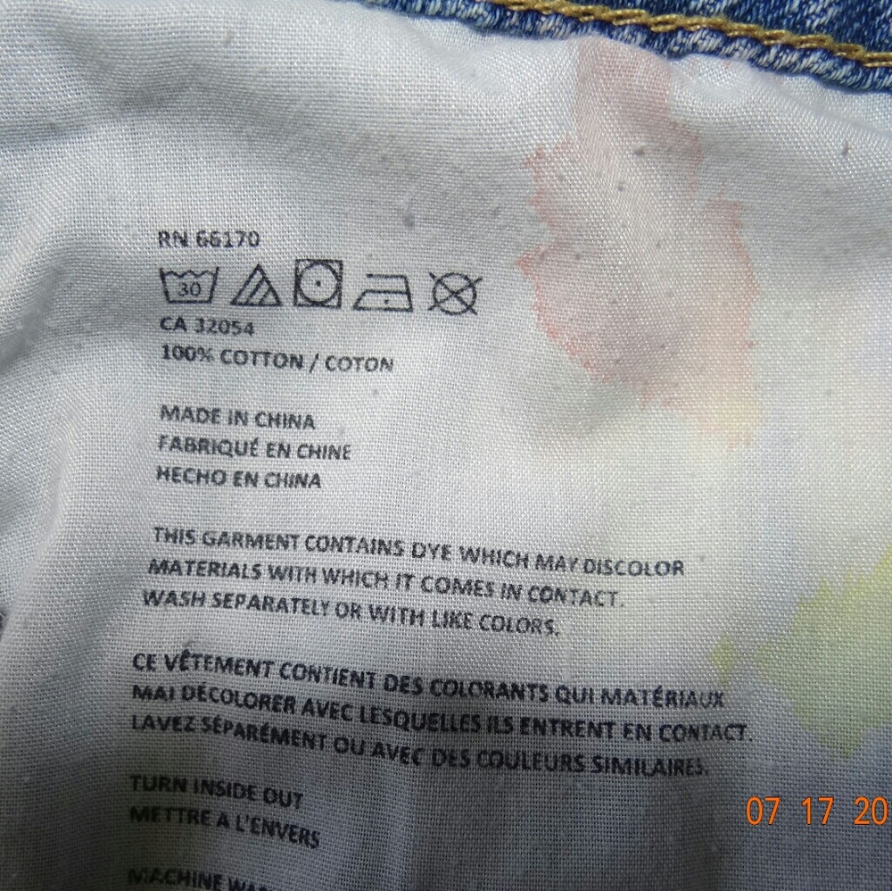 BDG Blue Dyed Shorts - Picture 5 of 5