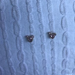 Purple and gold Disney Mickey Mouse earrings