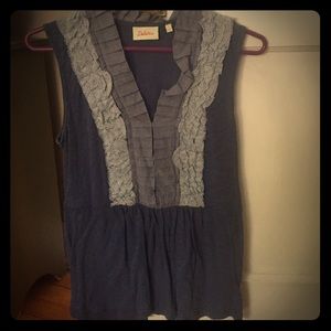 Blue Deletta cotton blouse/tank from Anthropologie