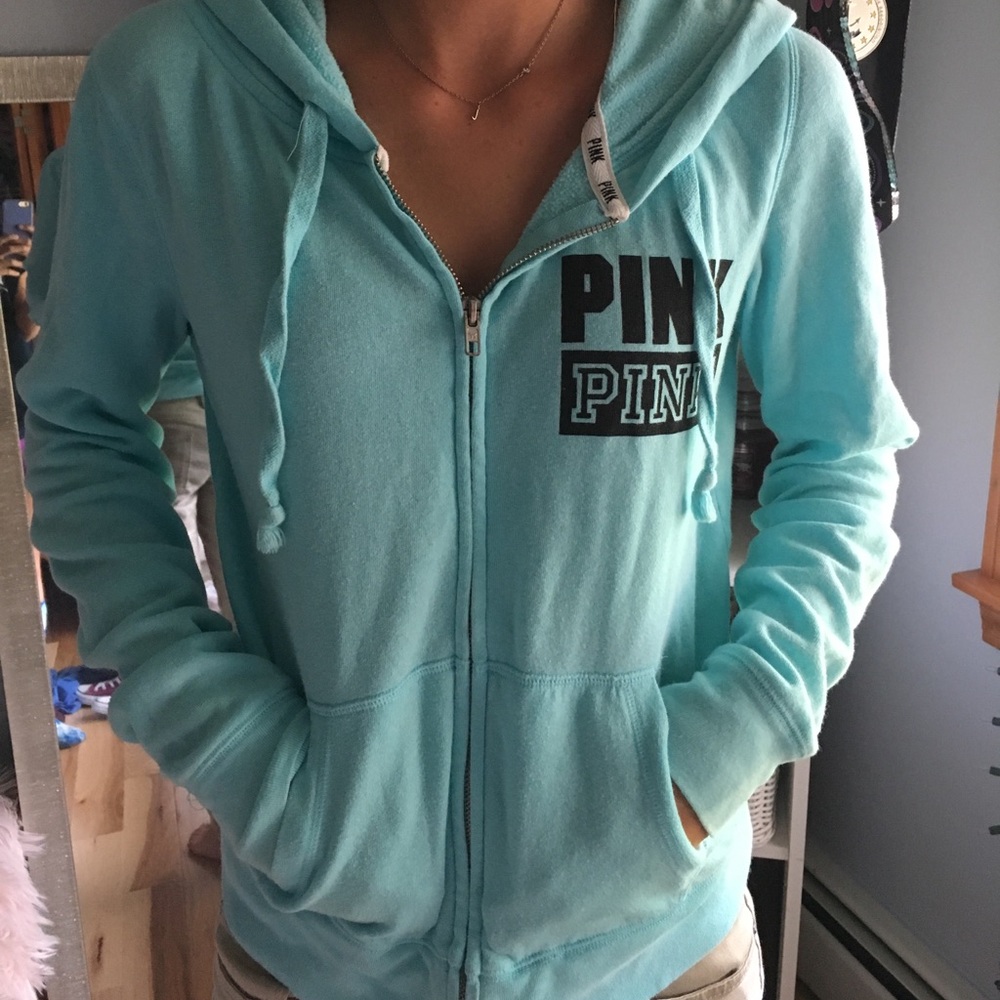 Baby Blue PINK Full Zip Sweatshirt
