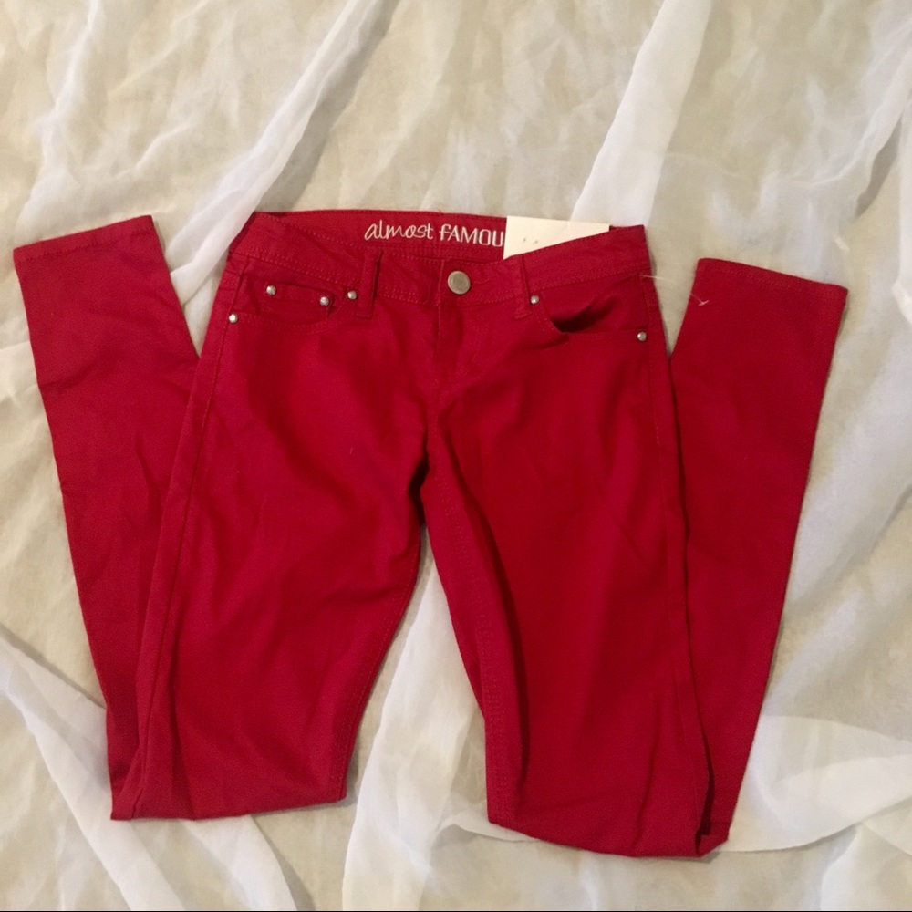 Almost Famous Red Skinny Jeans