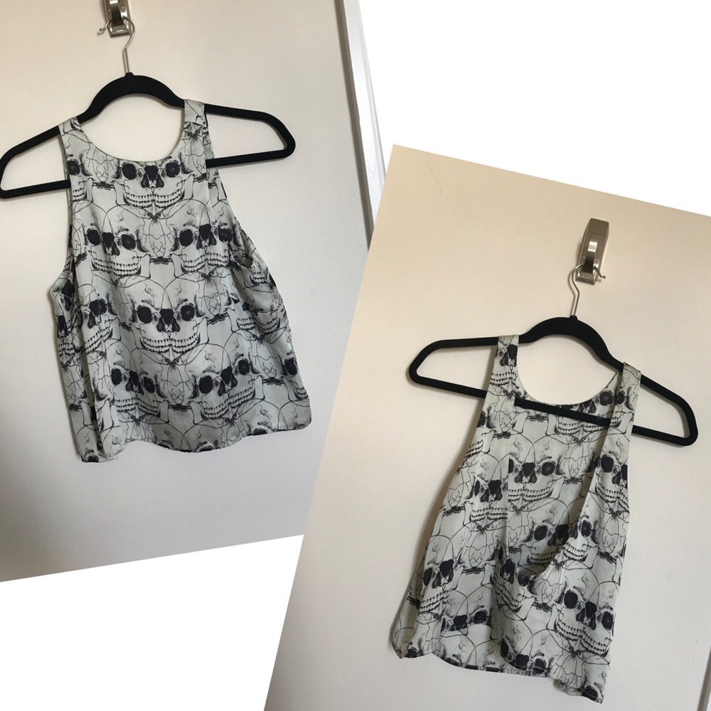 LF skull silk tank