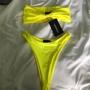 Yellow High Waist Bikini