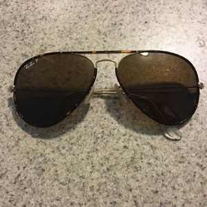 Polarized Ray-Ban Aviators with Tortoise Gold!!
