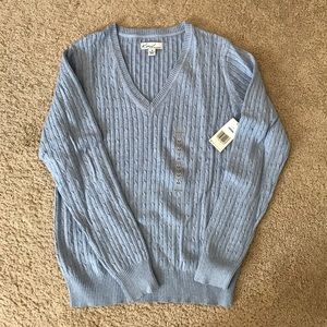 Light blue v neck sweater