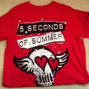 Red 5 seconds of summer shirt