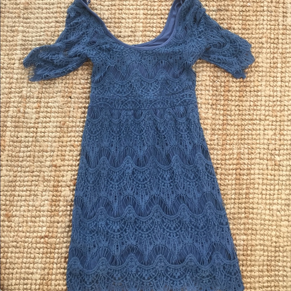 Blue lacy dress