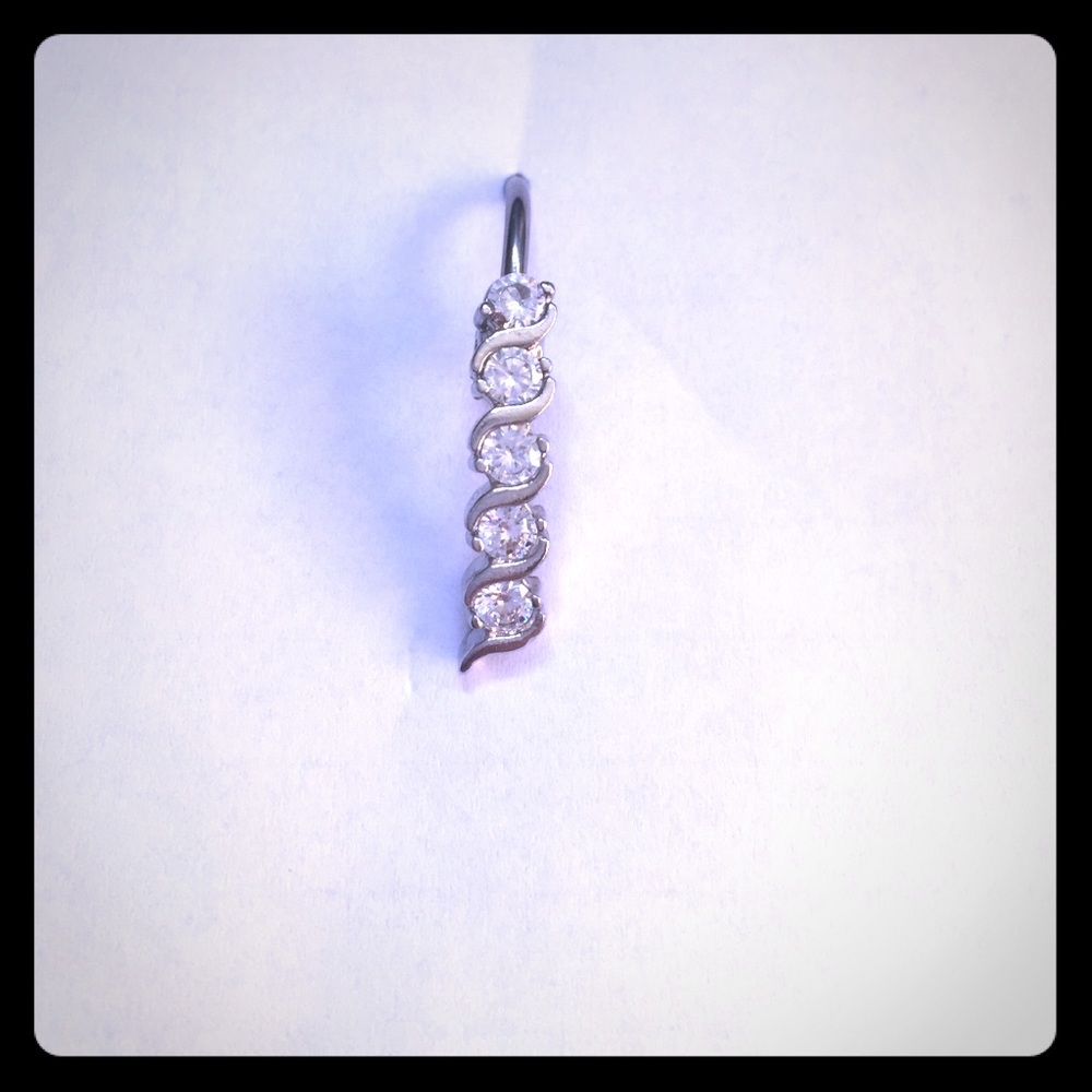 Jewel chain belly button ring 💎