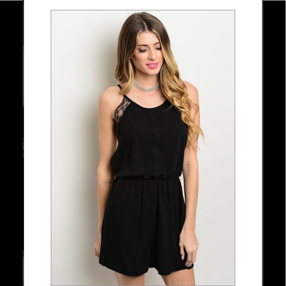 JUST INS-M-L The Camila Lace Detail Romper