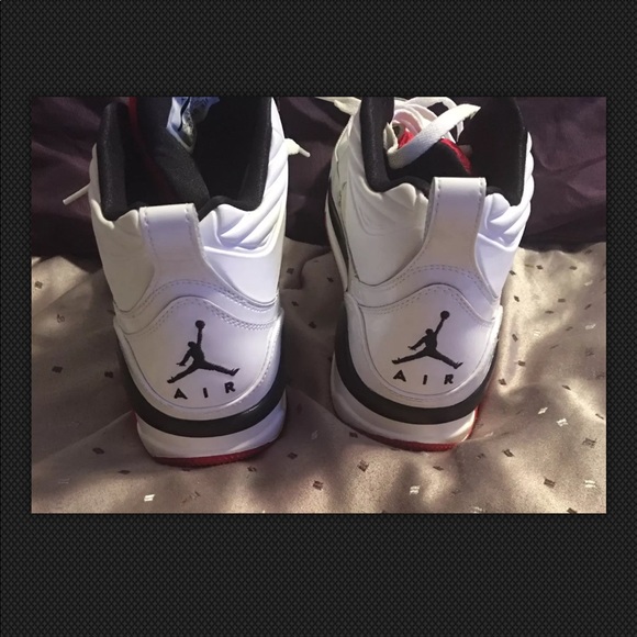 Jordan Flight Air Men Shoes Red White Black Sz 13 - Picture 4 of 8