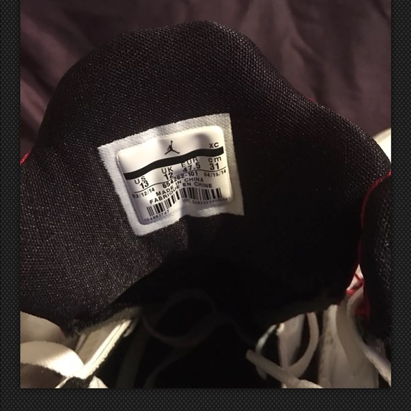 Jordan Flight Air Men Shoes Red White Black Sz 13 - Picture 6 of 8