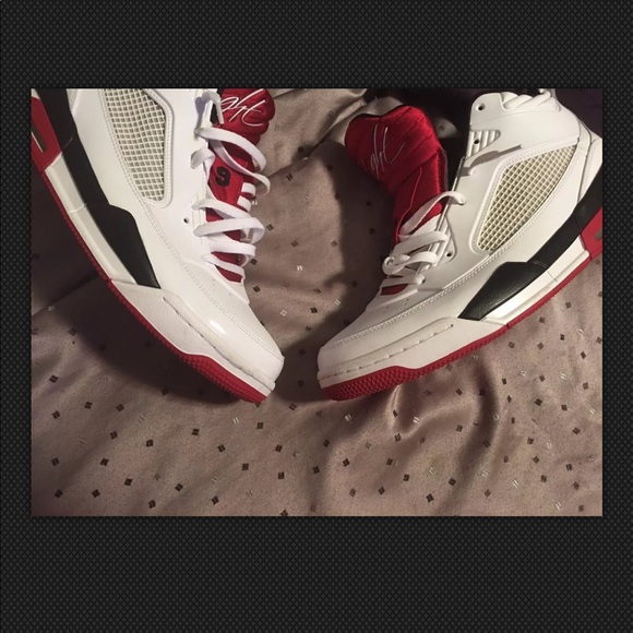 Jordan Flight Air Men Shoes Red White Black Sz 13 - Picture 8 of 8