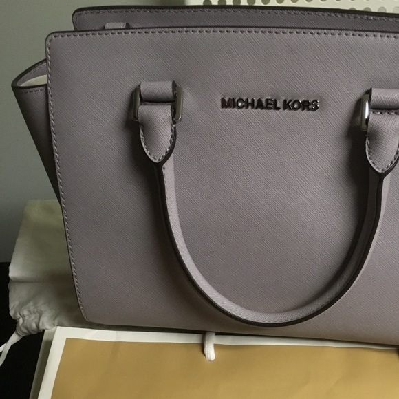 MK Selma Saffiano Leather Medium Satchel - Picture 2 of 8