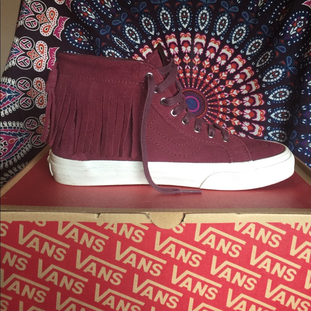 Vans SK8- High Top Moccasins.  Size 7 Women's