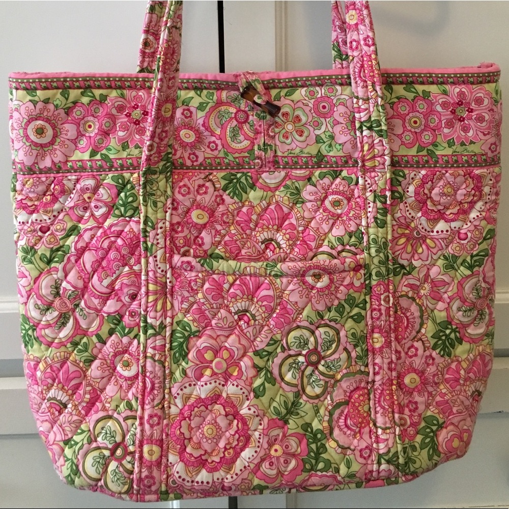 Vera Bradley Toggle Tote, Pinwheel Pink