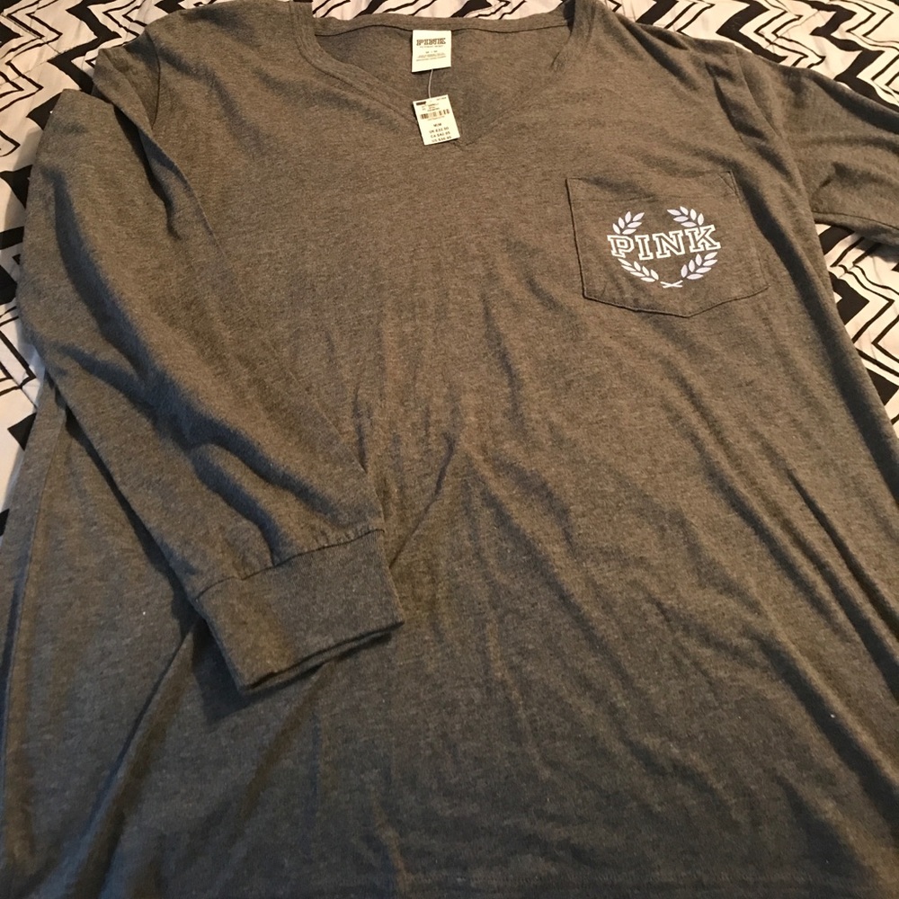 Pink Victoria's Secret V-Neck long sleeve shirt