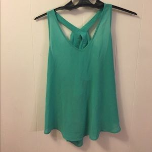 Greenish blue airy tank top