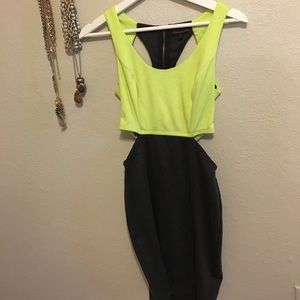 Material Girl side cutout bodycon dress