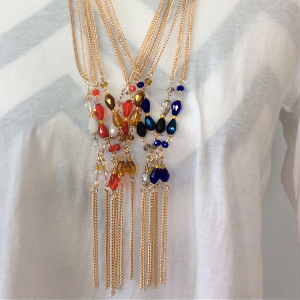 Romantic Long Necklace with Beads - Picture 2 of 5
